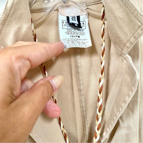 Trendy Safari VERSACE Versus collection dress/long vest vintage YTK RETRO VIBE - Picture 7 of 16